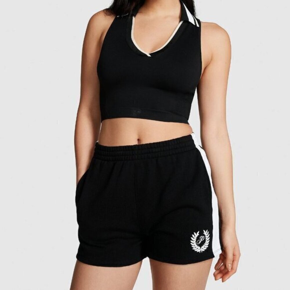 Victoria's Secret PINK  Fleece Relaxed Shorts Black Small comfort